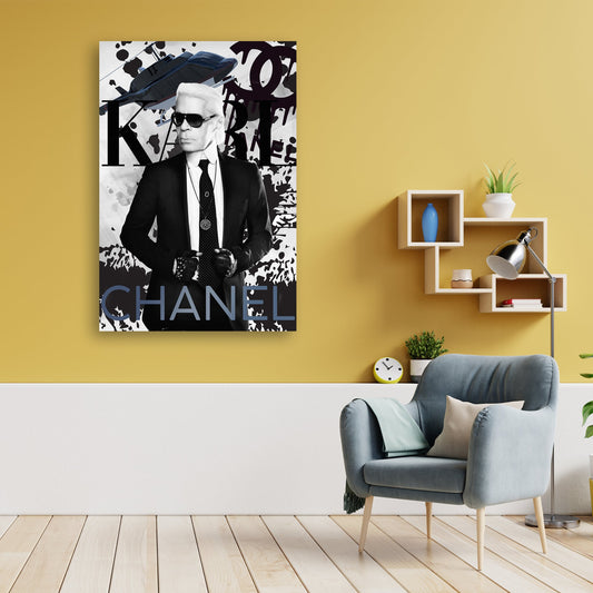 Karl Pop Art schwarz weiss Wandbild
