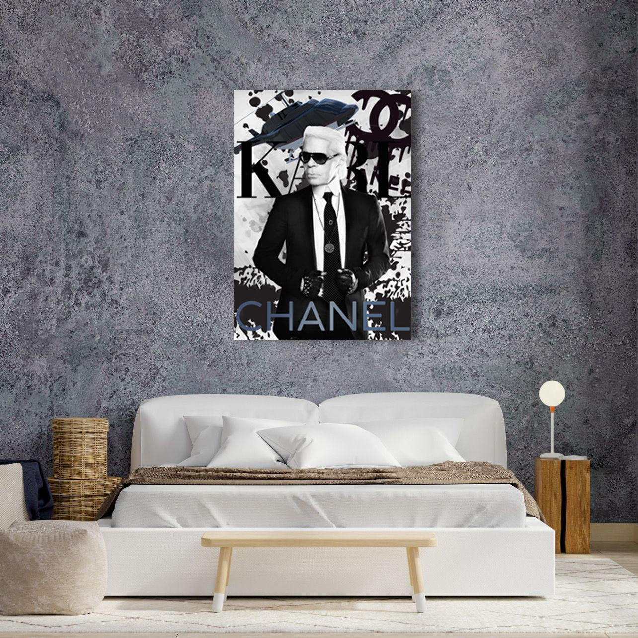 Karl Pop Art schwarz weiss Wandbild