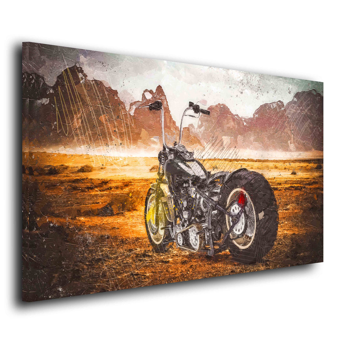 Wandbild Leinwandbild Motorrad Chopper Abstract Style