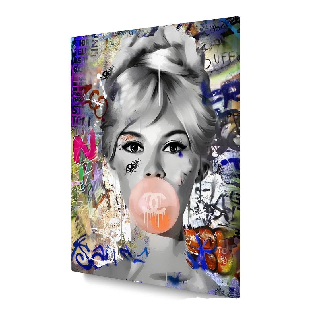 Wandbild Pop Art Chewing Gum Brigitte Style