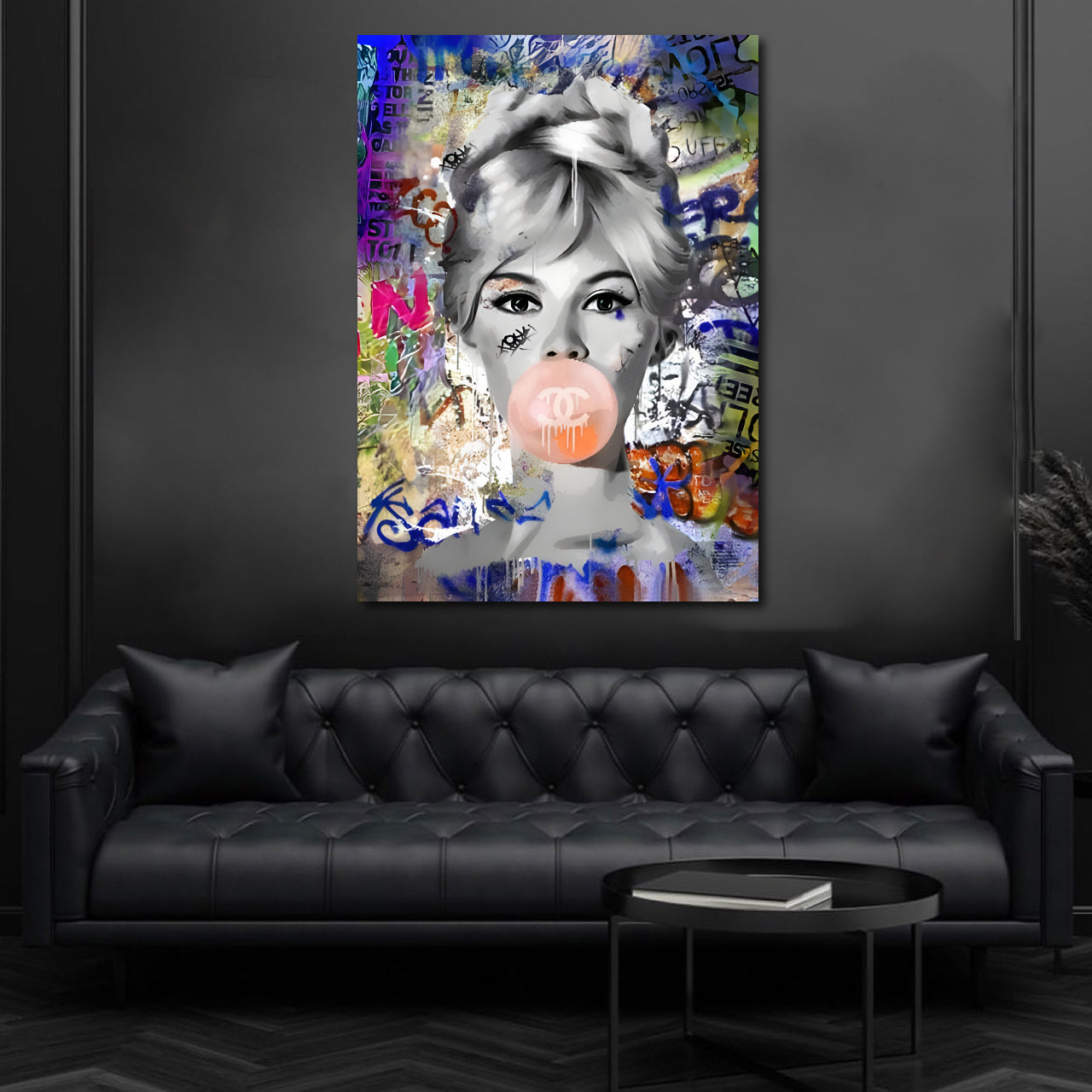 Wandbild Pop Art Chewing Gum Brigitte Style