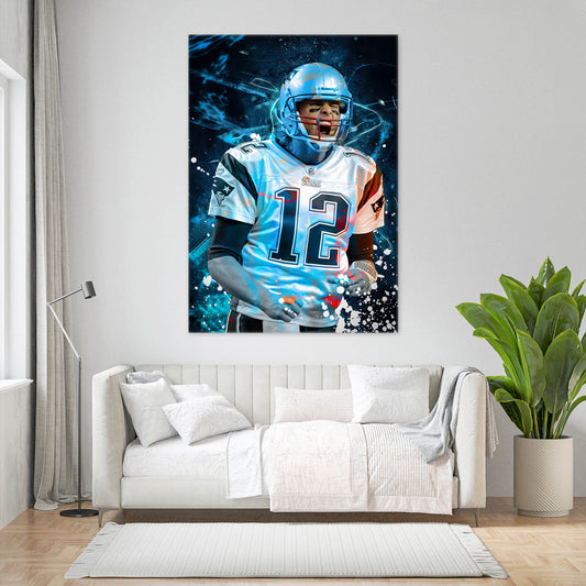 Football Motiv als Acrylglasbild im Büro