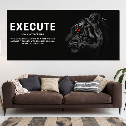 Motivation Erfolg Tiger Fokus Wandbild