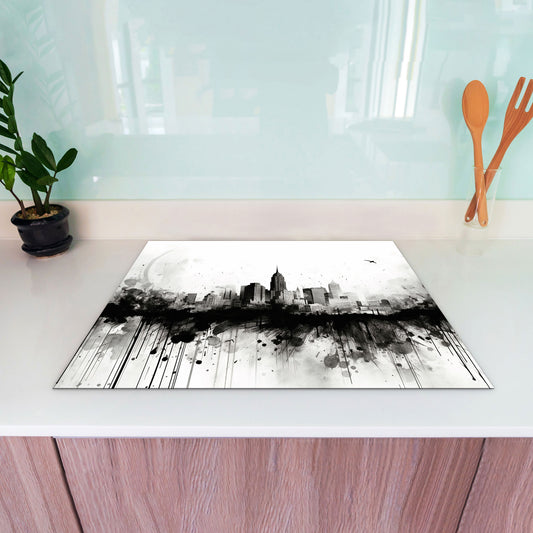 New York abstrakt Herdabdeckplatte Induktionsschutz für Ceranfeld & Küche Deko