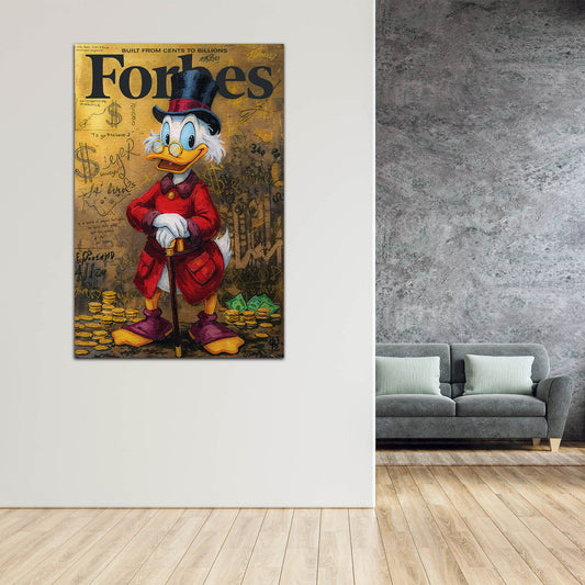 Pop Art Dagobert Geld und Erfolg Business Wandbild