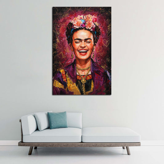 Pop Art Frida Ikone Porträt Wandbild