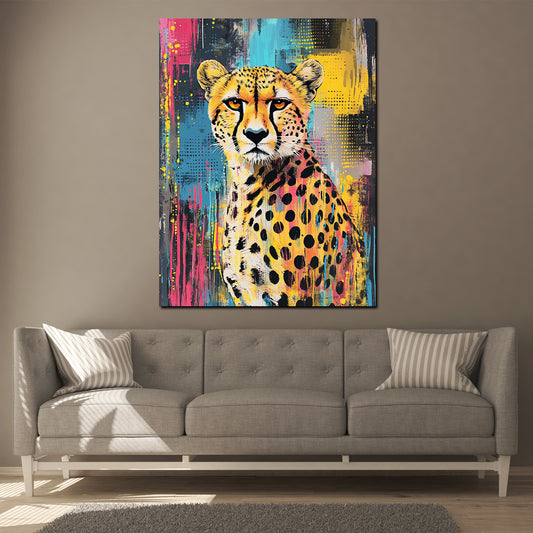 Pop Art Gepard Urban Style Wandbild