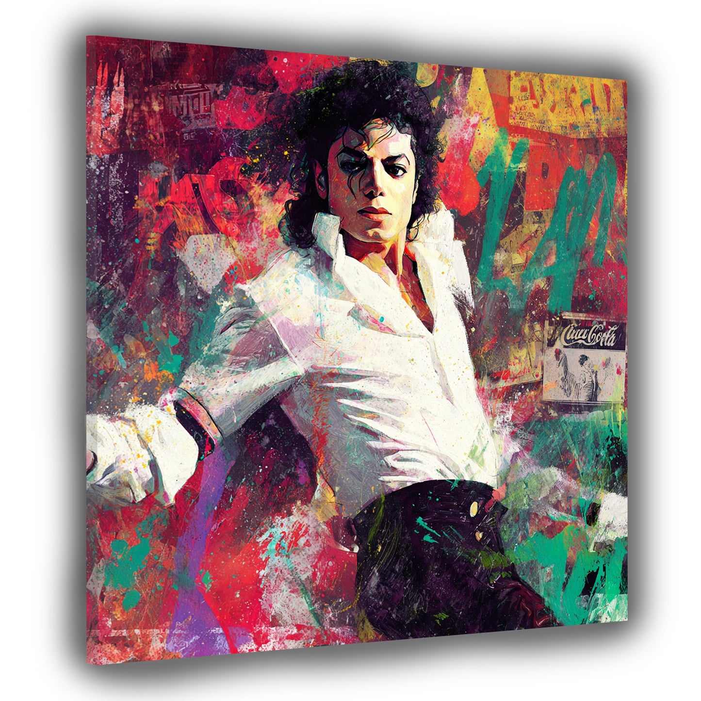 Pop Art Jackson Tanz Pose Dynamik Wandbild