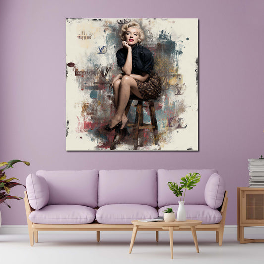 Pop Art Marilyn Fashion Ikone Vintage Stil Wandbild