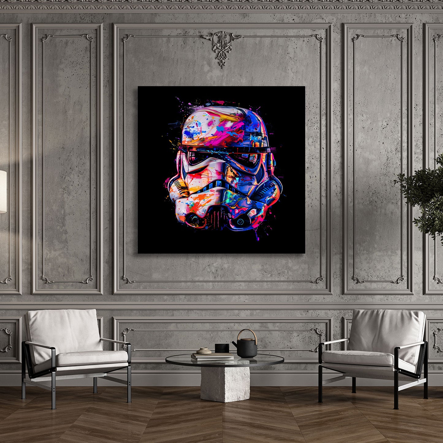 Pop Art Soldatenhelm Film Wandbild