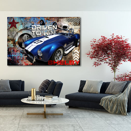 Shelby Cobra Rennwagen Retro Design Wandbild