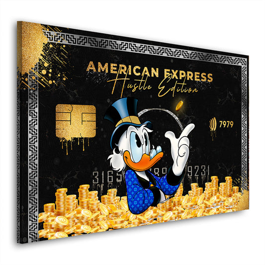 Wandbild Pop Art Kunst Duck Karte Hustle Edition Comic