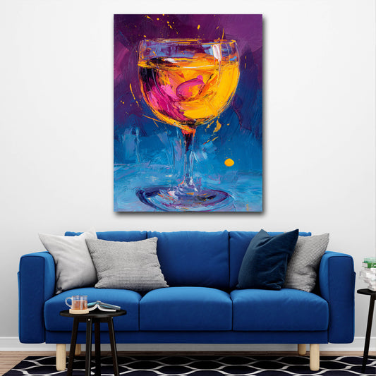 Weinglas Pop Art abstrakt Wandbild