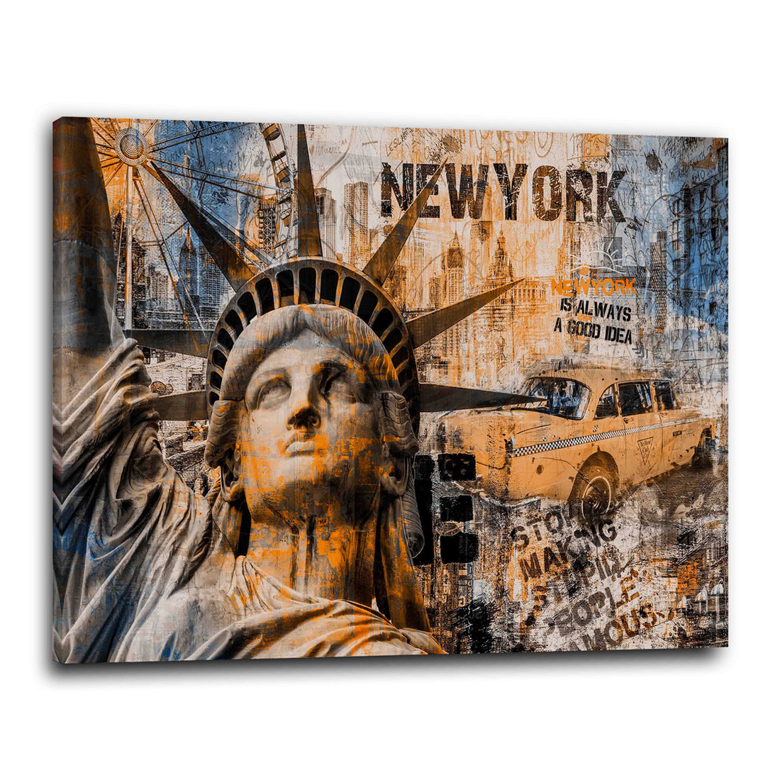 Wandbild New York Pop Art Beautiful USA