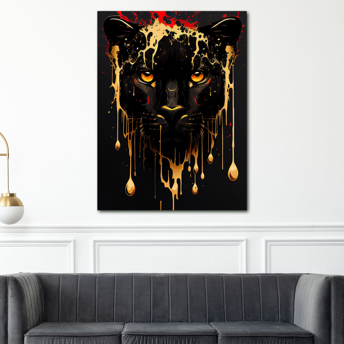Wandbild Abstract Black Panther, Pop Art