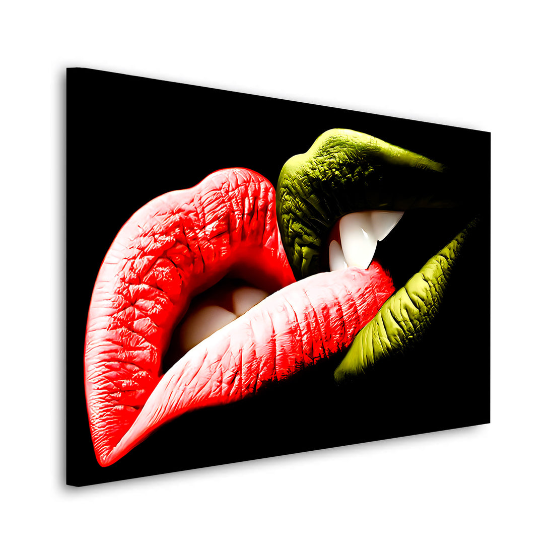 Wandbild Beautiful Lips Black Style, Erotik, Lippen
