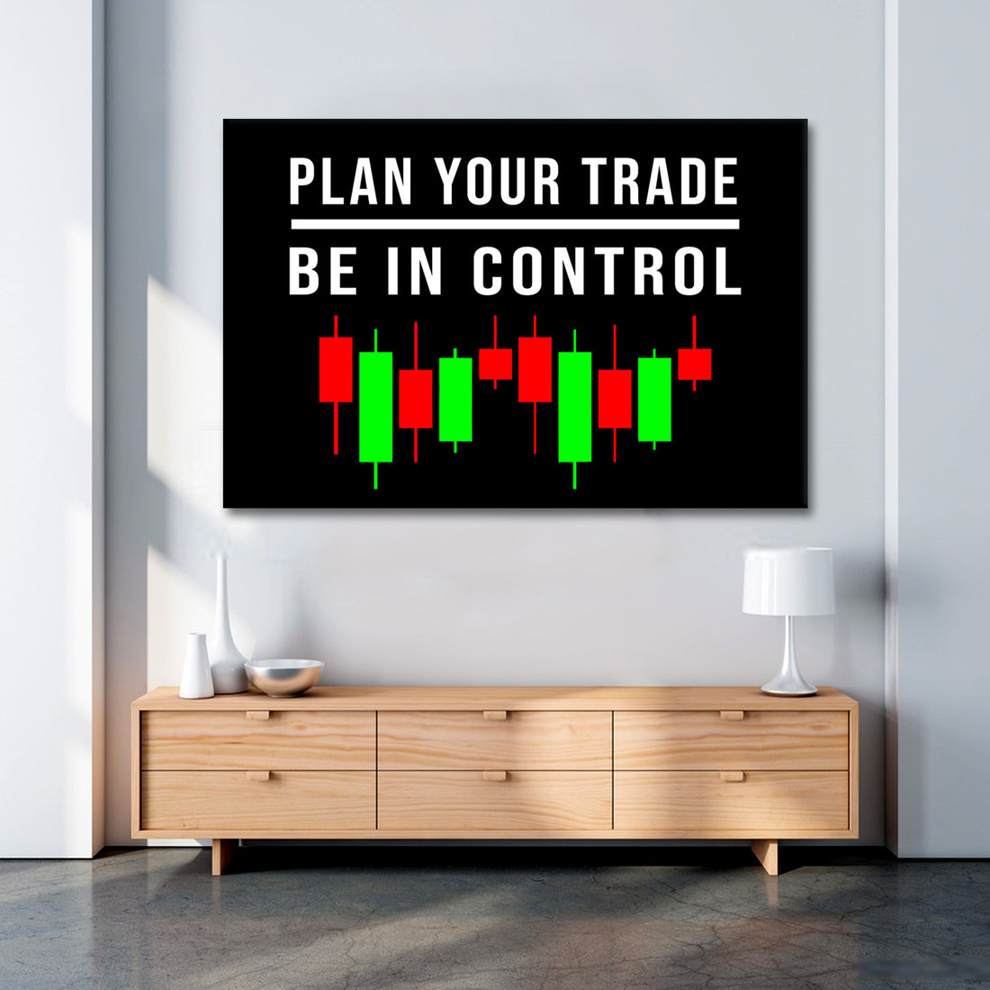 Wandbild Börse Trading Plan