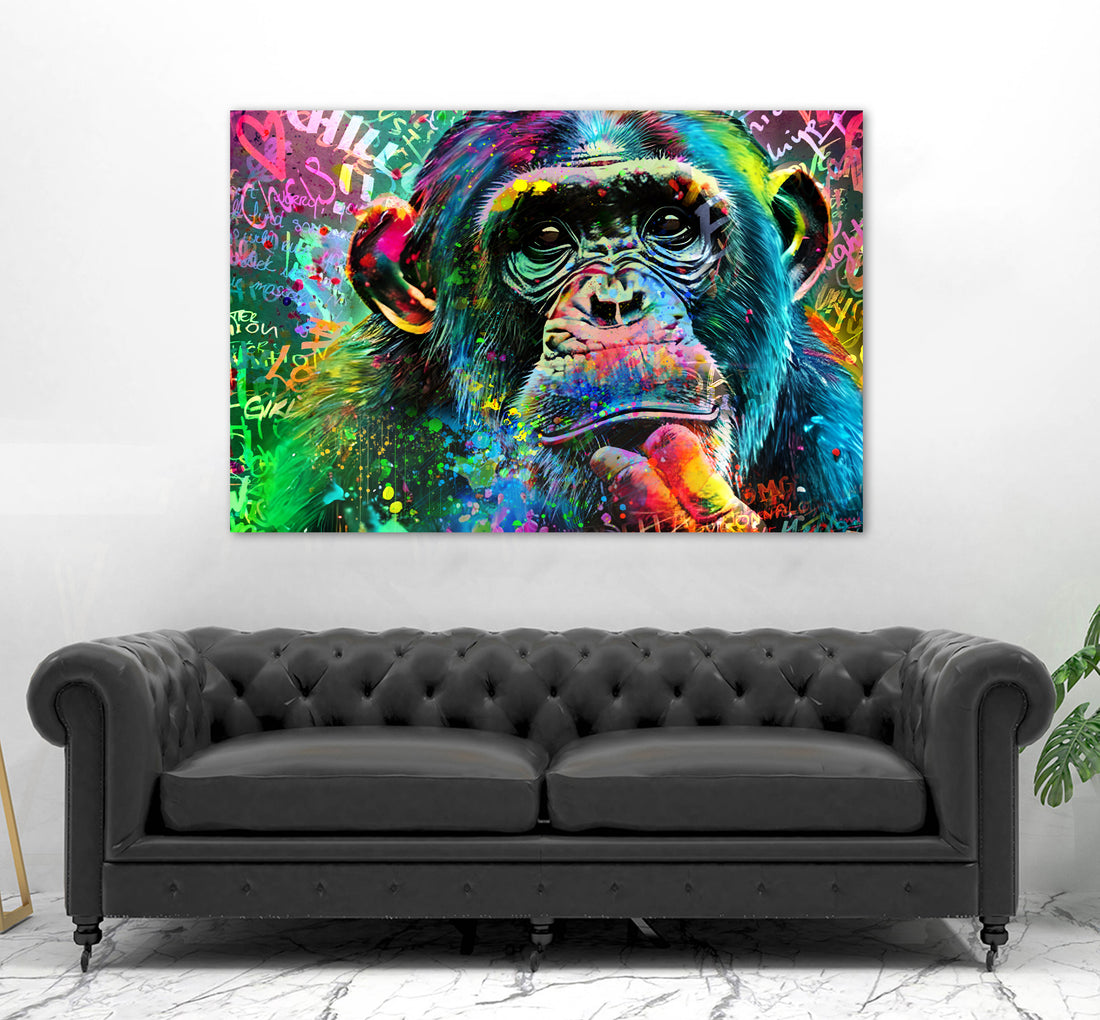 Wandbild Colour Pop Art Monkey