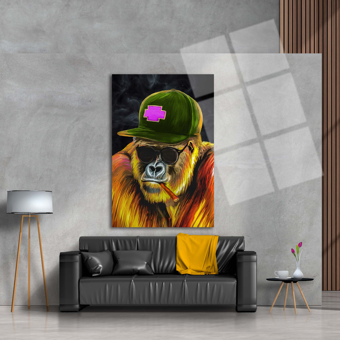 Wandbild Cool Monkey Pop Art Painting, Affe, Gorilla