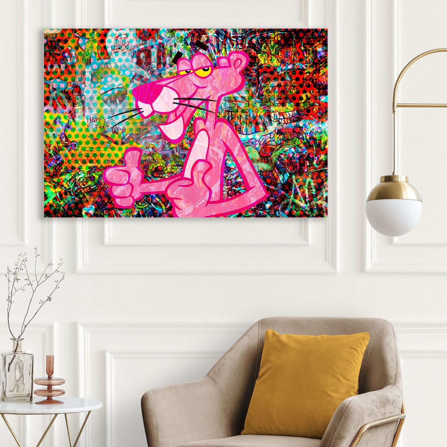 Wandbild Cool Panther Pop Art Comic