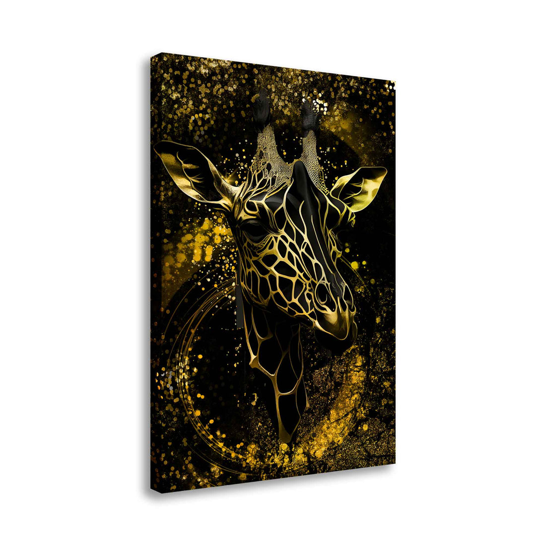 Wandbild Giraffe Gold Style