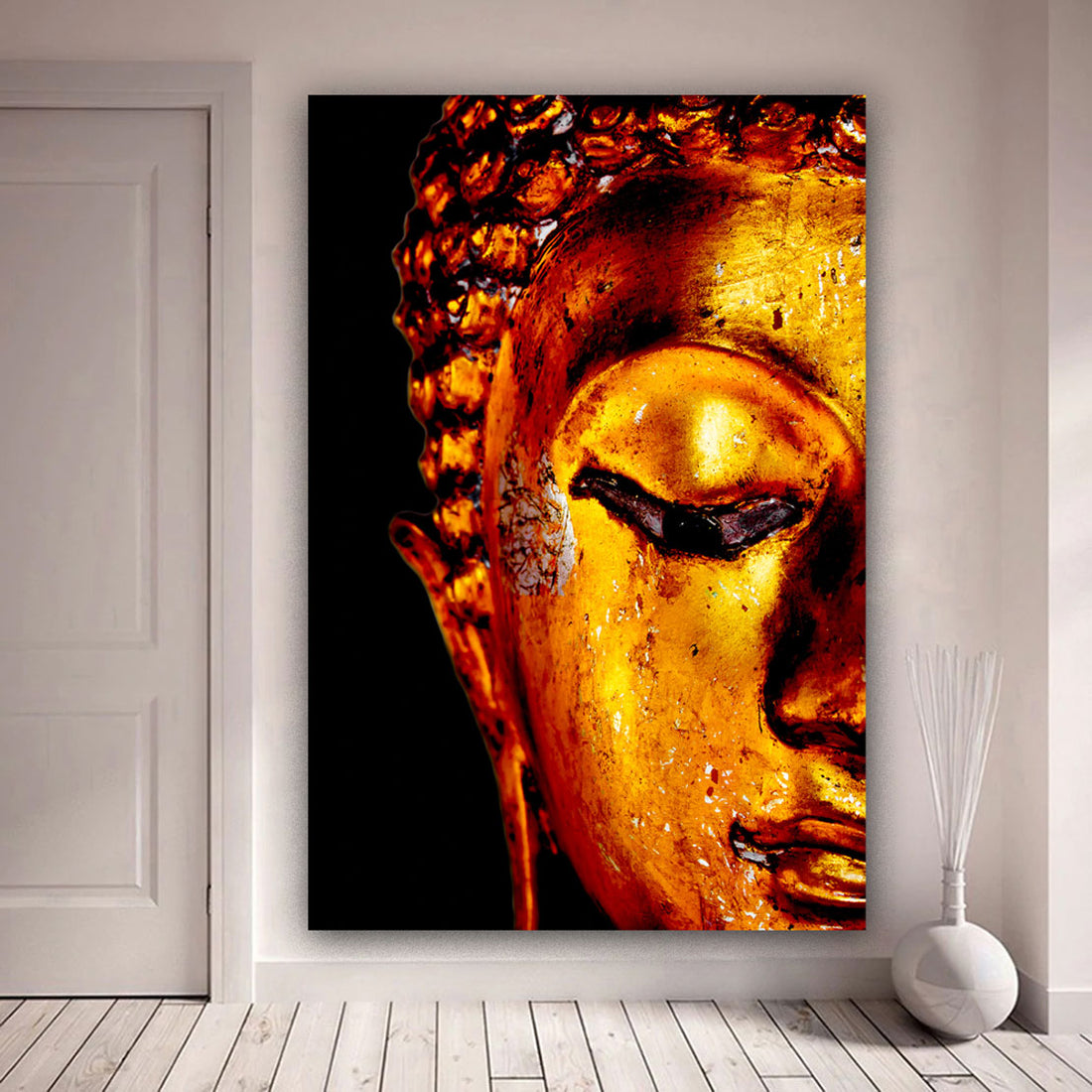 Wandbild Kunst Buddha meditativ Gold Edition