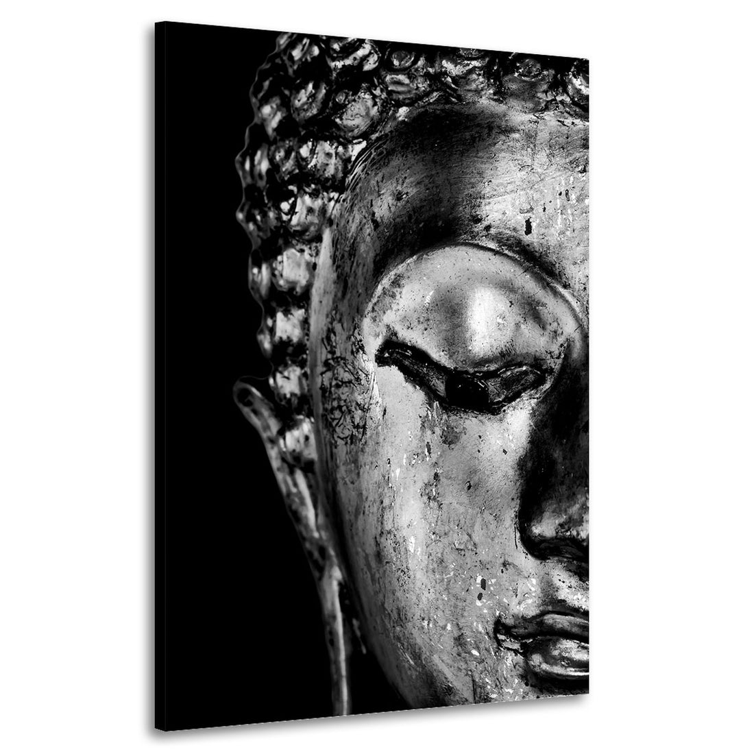 Wandbild Kunst Buddha meditativ schwarz weiß Edition
