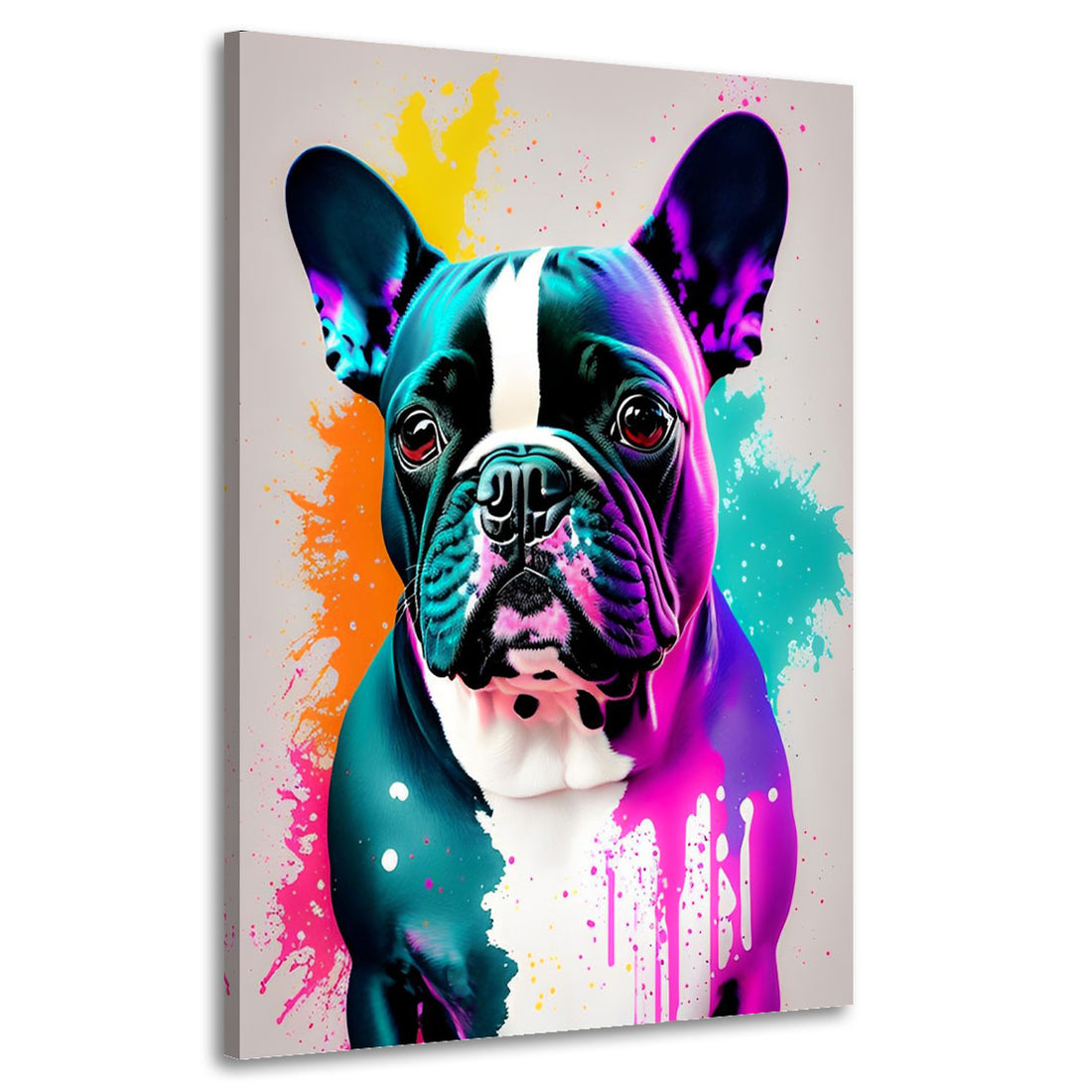 Wandbild Pop Art Französische Bulldogge