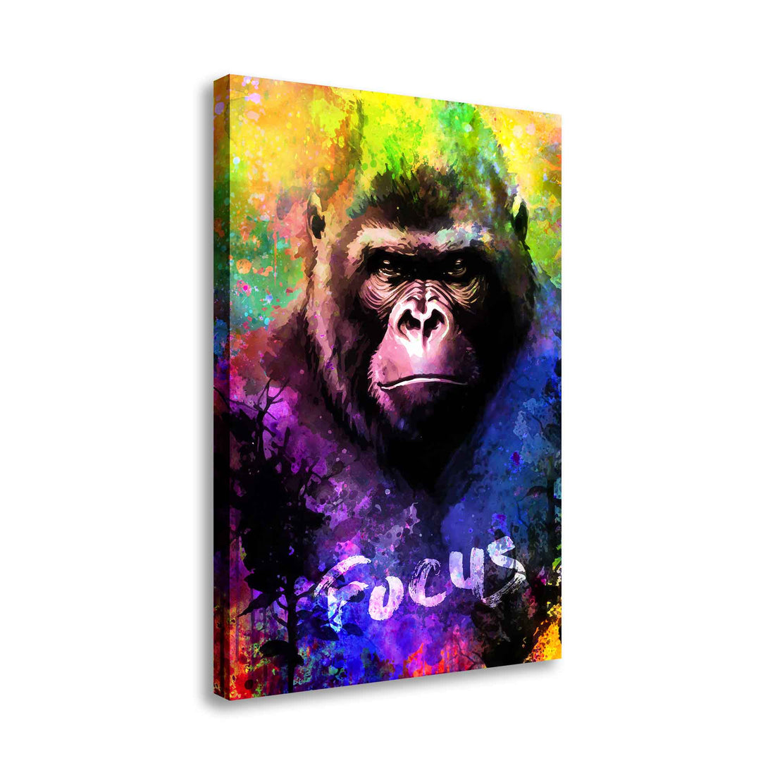 Wandbild Motivation Gorilla Focus