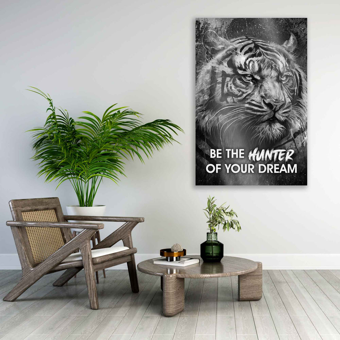 Wandbild Motivation Tiger Be The Hunter