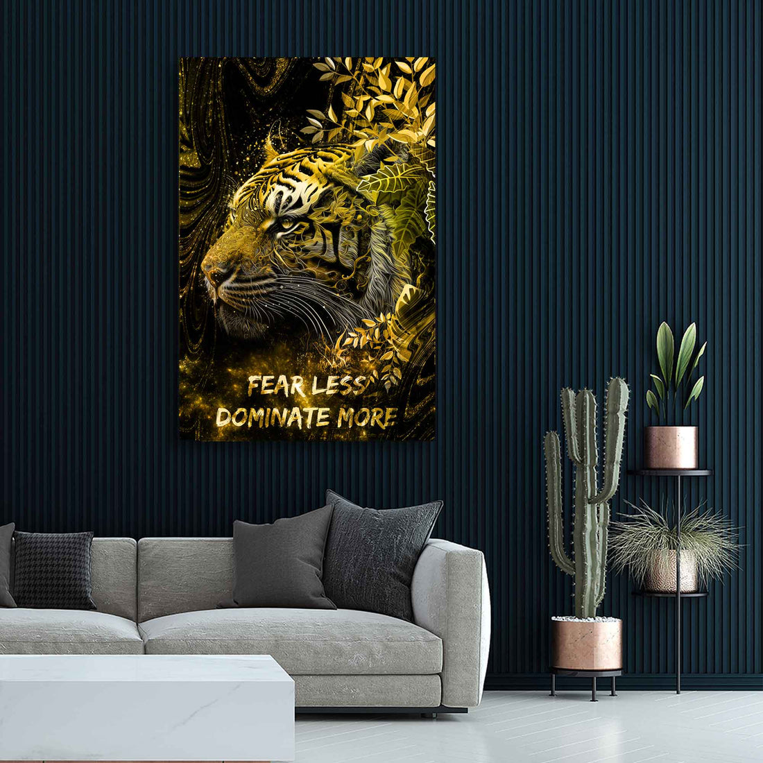 Wandbild Motivation Tiger Fearless