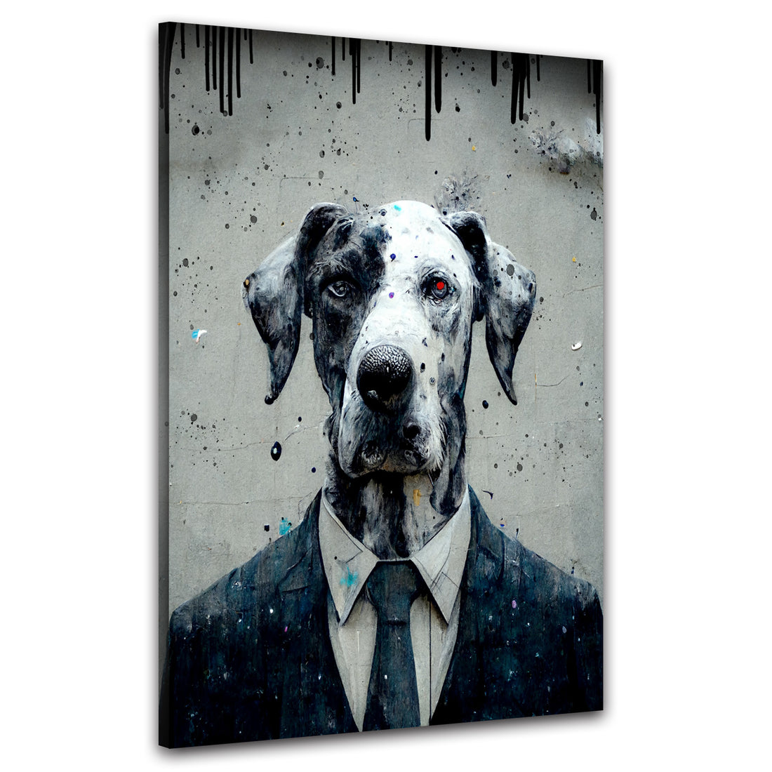 Wandbild Pop Art Abstract Dog In Suit