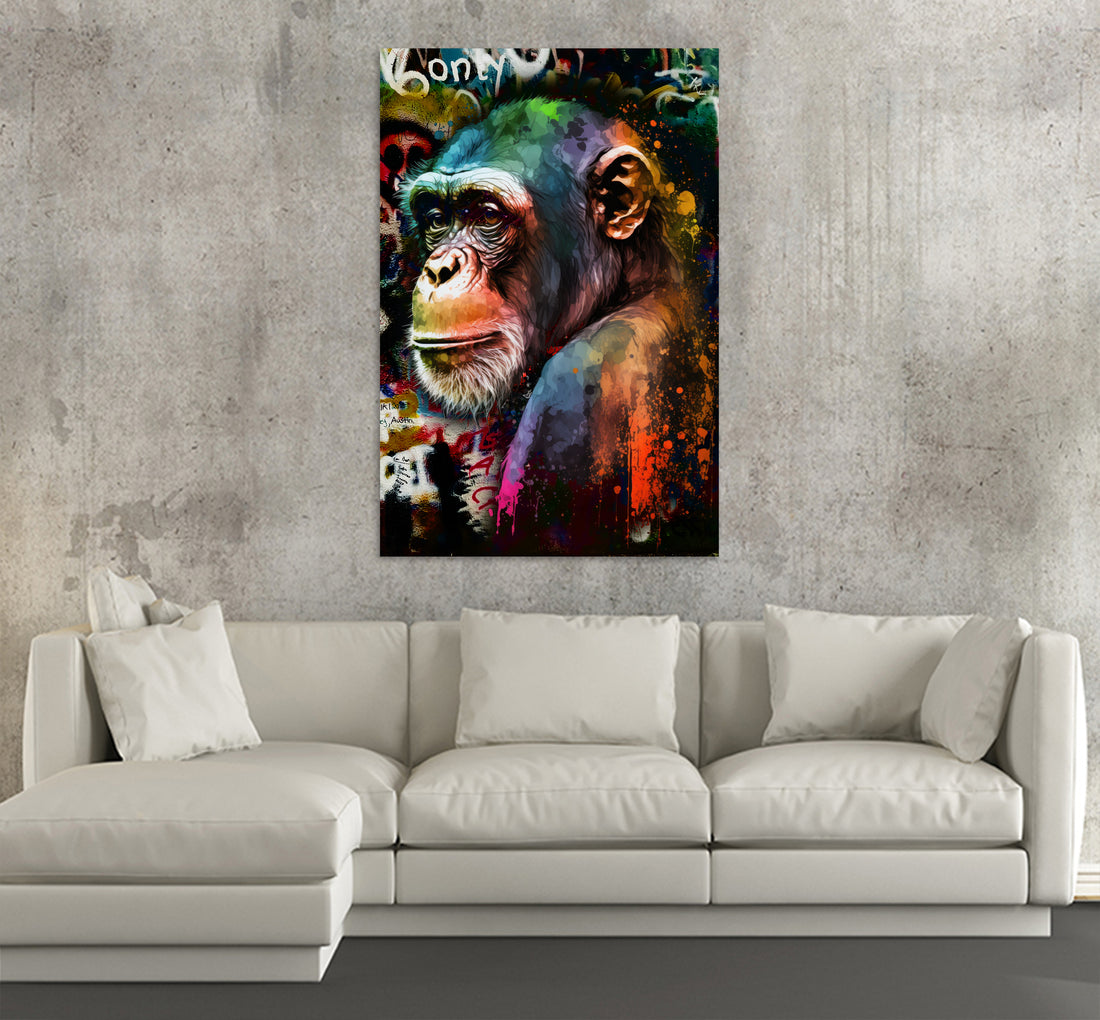 Wandbild Pop Art Monkey