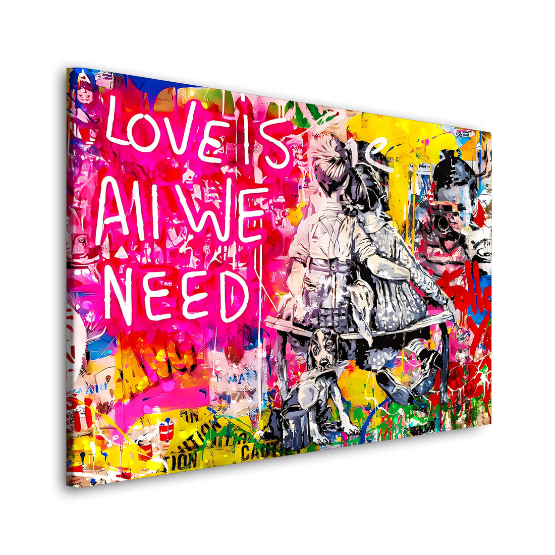 Wandbild Pop Art Street Art Style All We Need Is Love