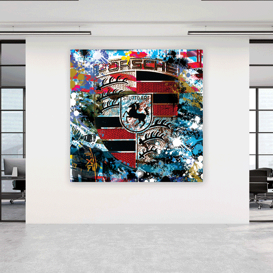 Wandbild Leinwandbild Porsche Pop Art Abstract moderne Kunst
