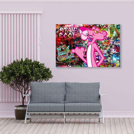 Wandbild Stay Cool Panther Street Art Comic