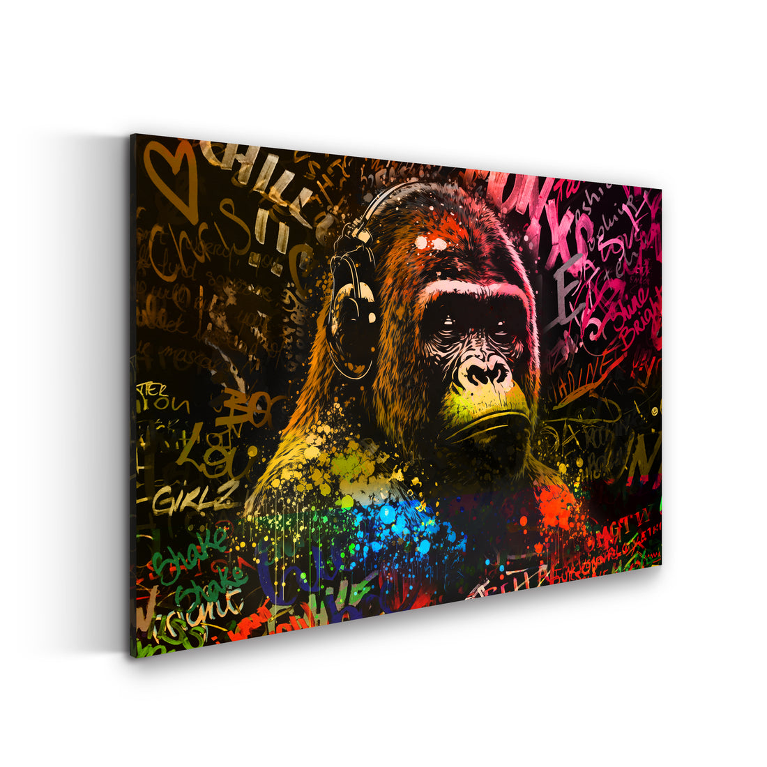 Wandbild Street Art Colour Gorilla