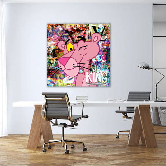 Wandbild Street Art Panther Comic