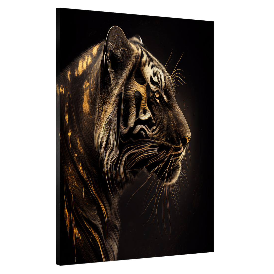 Wandbild Tiger Gold Abstract