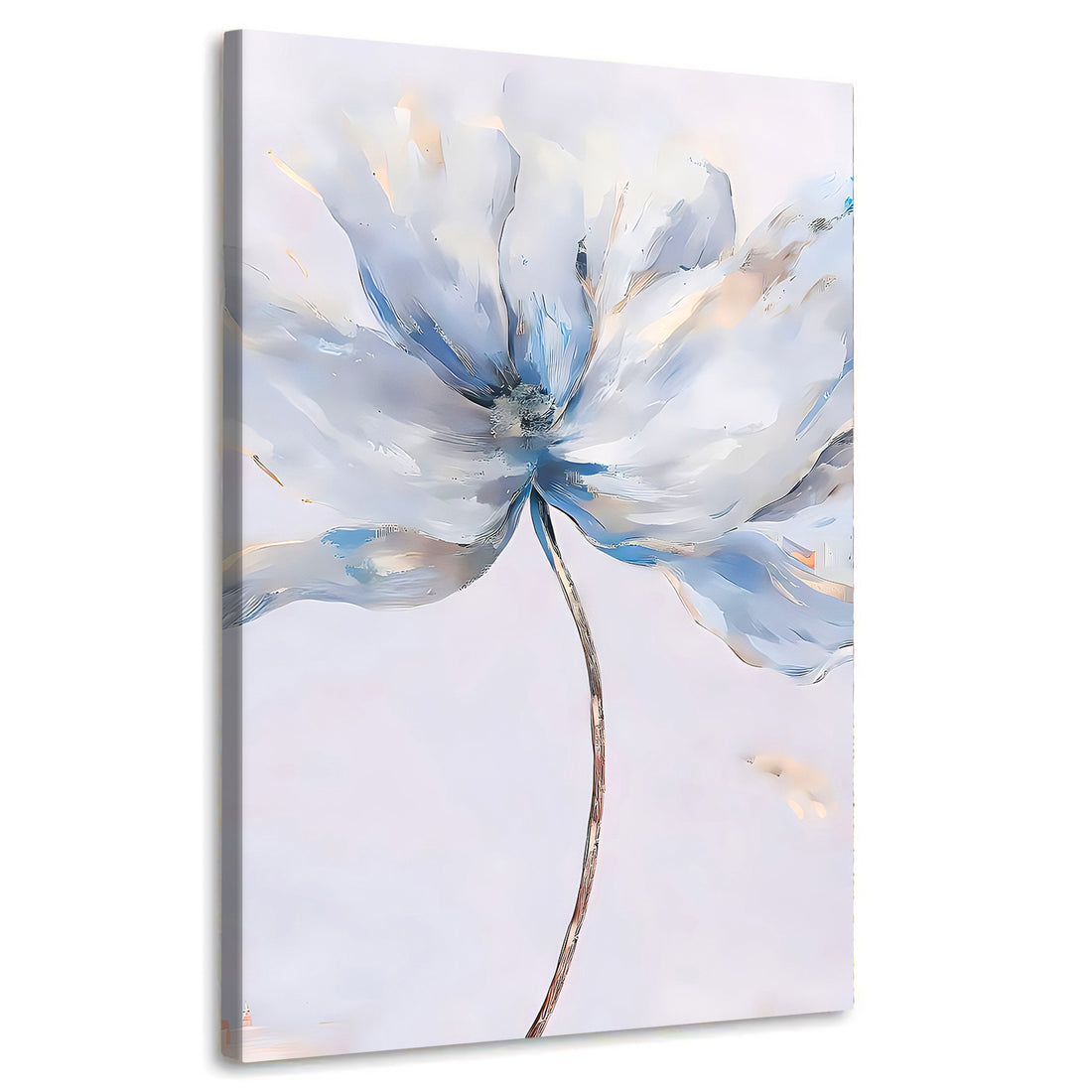 Wandbild abstrakt Blume Paint Blue, Natur