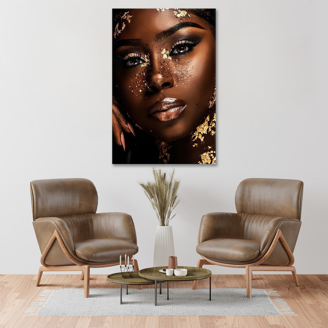 Wandbild abstrakt afrikanische Frau, Perfect Face. Gesicht