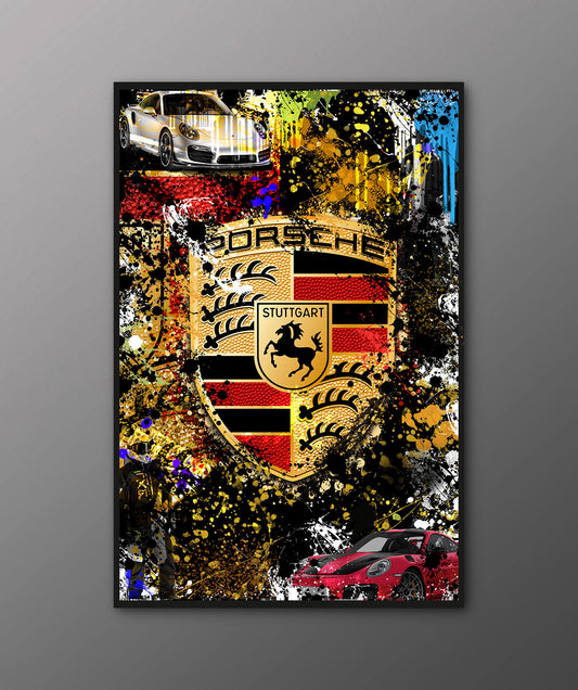 Wandbild abstrakte Kunst Auto Sport Sportwagen Pop Art