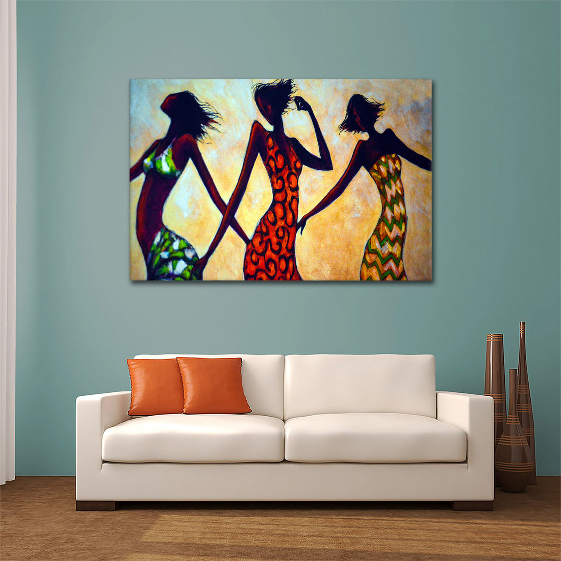 Wandbild afrikanische Frauen Abstract Dance
