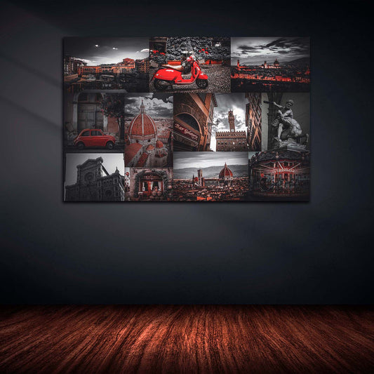 Wandbild modern Kunstwerk Stadt Florenz, Italien