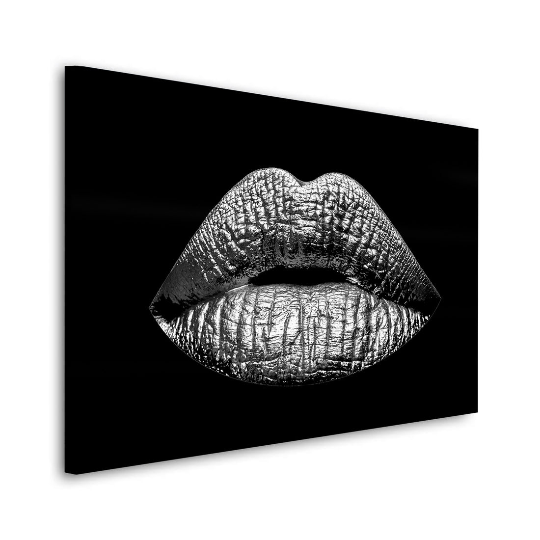 Wandbild modern Lippen Silver Sensual Lips