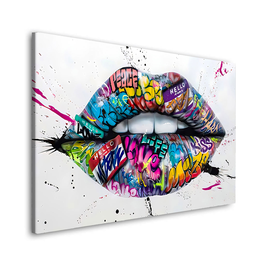 Wandbild modern Lippen Street Art Lips, Pop Art