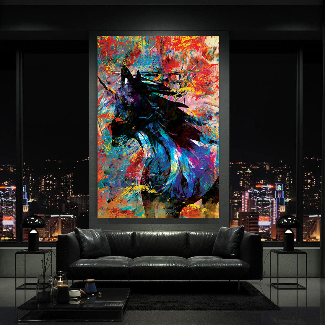 Wandbild modern abstrakt Pferd Abstract Colour