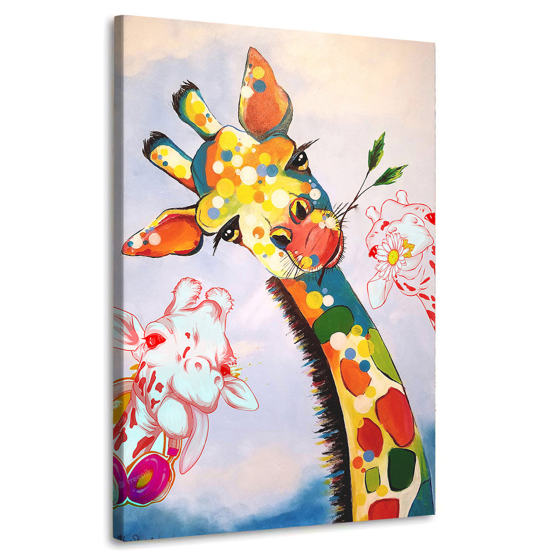 Wandbild Giraffe Watercolor Style, Tiere