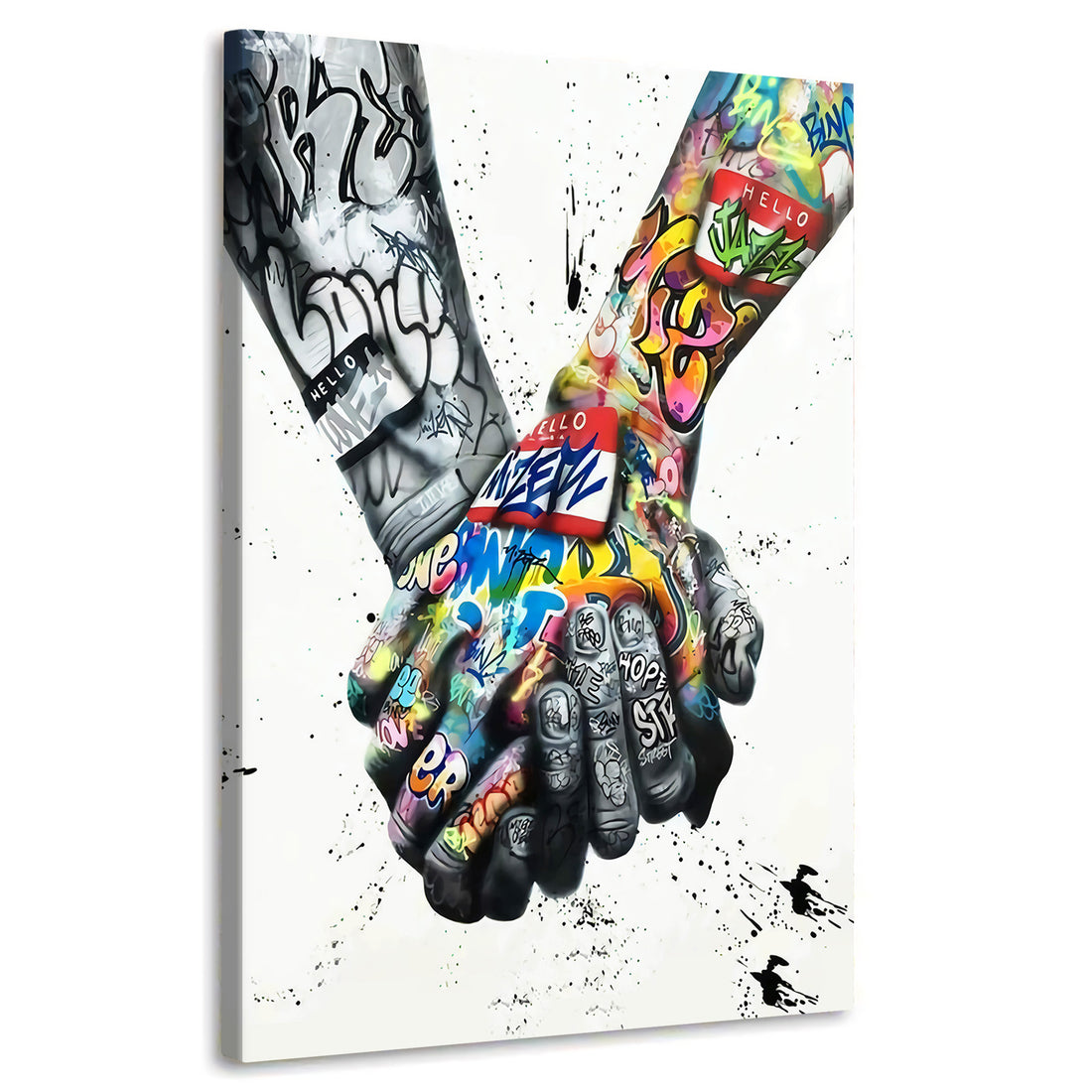 Wandbild Hände Love Pop Art Style