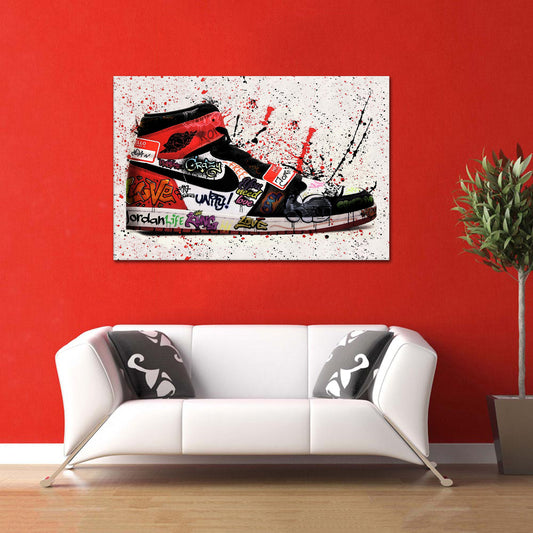 Pop Art Schuh Sneaker Wandbild